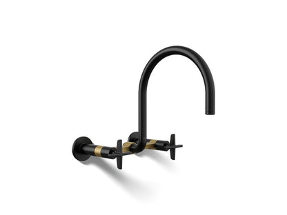 Kohler - Billet Wall-Mount Bridge Kitchen Faucet - Cross Handle