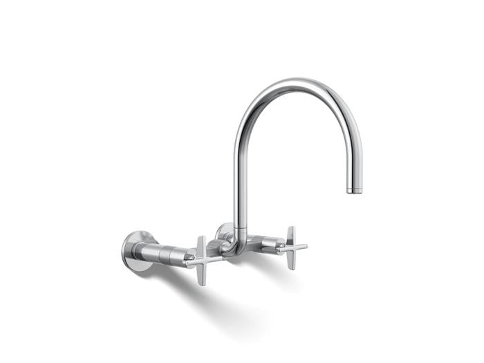 Kohler - Billet Wall-Mount Bridge Kitchen Faucet - Cross Handle
