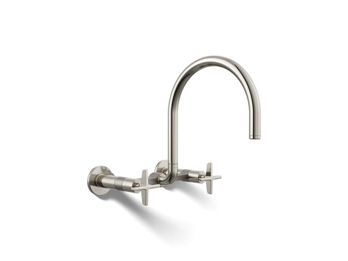 Kohler - Billet Wall-Mount Bridge Kitchen Faucet - Cross Handle