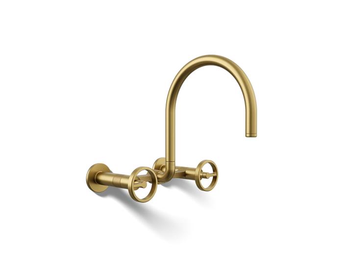 Kohler - Billet Wall-Mount Bridge Kitchen Faucet - Circle Handle