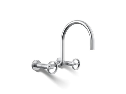 Kohler - Billet Wall-Mount Bridge Kitchen Faucet - Circle Handle
