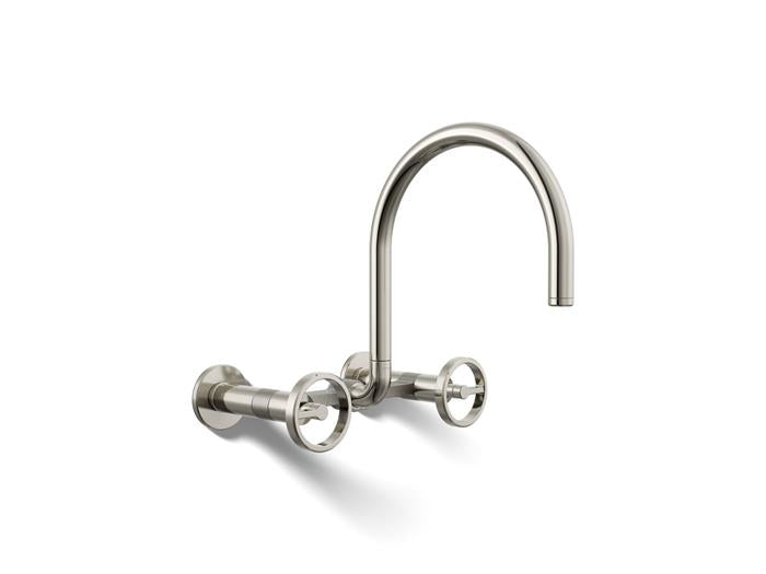 Kohler - Billet Wall-Mount Bridge Kitchen Faucet - Circle Handle