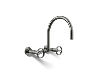 Kohler - Billet Wall-Mount Bridge Kitchen Faucet - Circle Handle