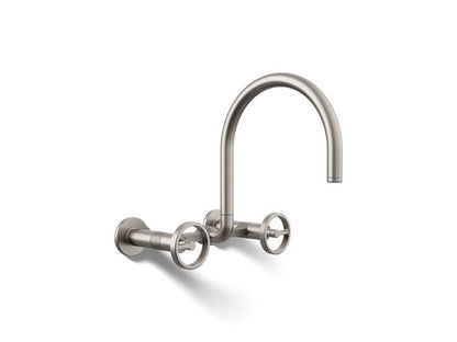 Kohler - Billet Wall-Mount Bridge Kitchen Faucet - Circle Handle