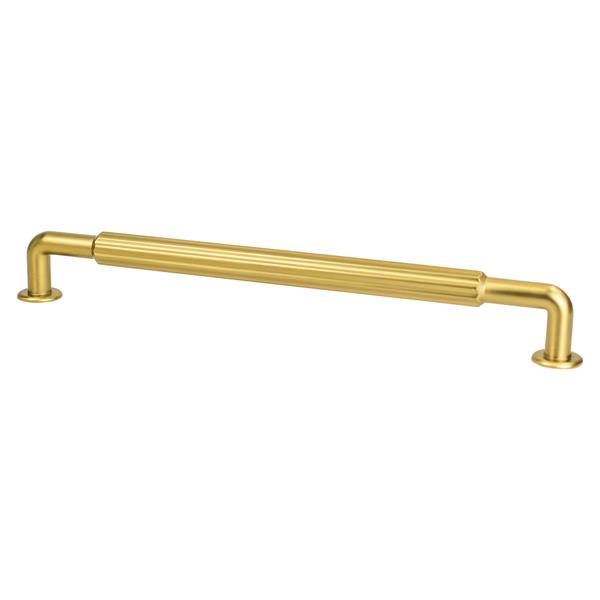 Berenson - Cannelee 12in. CC Modern Brushed Gold Appliance Pull