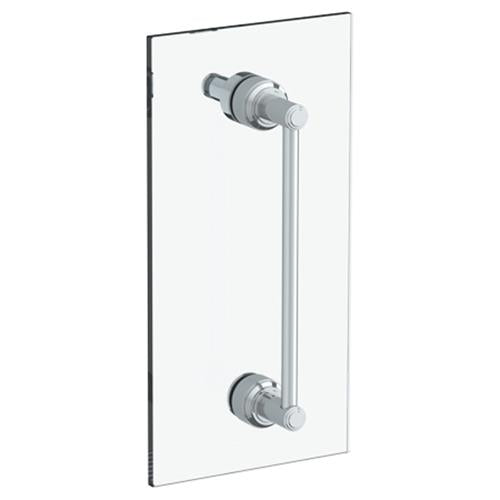 Watermark - Transitional 12 Inch shower door pull with knob/ glass mount towel bar with hook