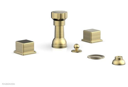 Phylrich - Mix 4 Hole Bidet Set - Cube Handles