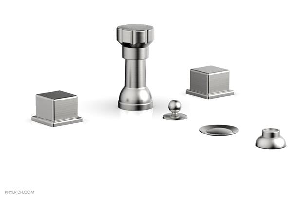 Phylrich - Mix 4 Hole Bidet Set - Cube Handles
