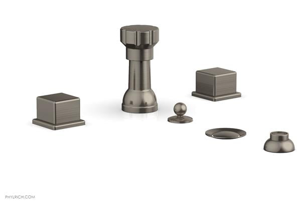 Phylrich - Mix 4 Hole Bidet Set - Cube Handles