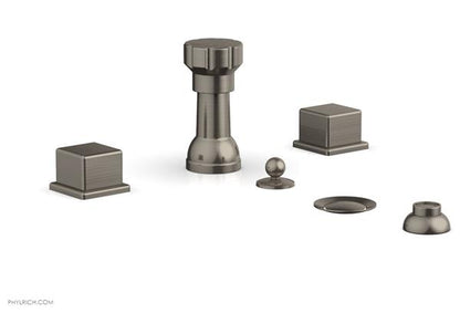 Phylrich - Mix 4 Hole Bidet Set - Cube Handles