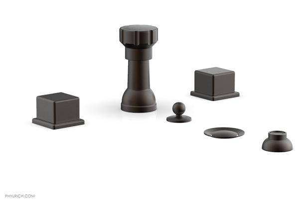 Phylrich - Mix 4 Hole Bidet Set - Cube Handles