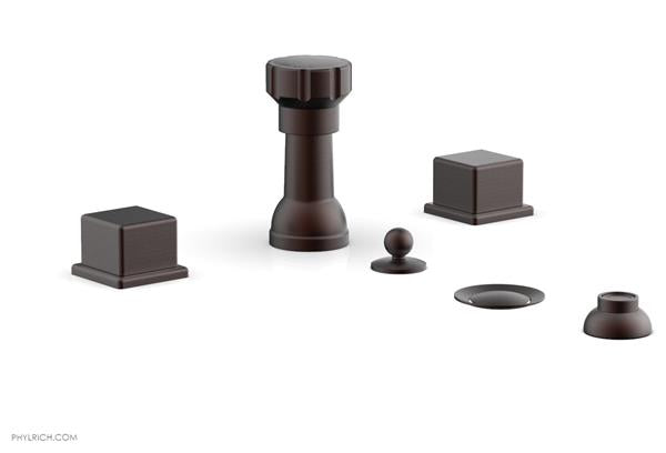 Phylrich - Mix 4 Hole Bidet Set - Cube Handles