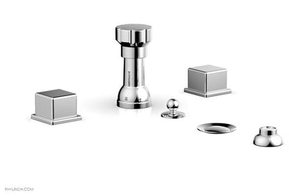 Phylrich - Mix 4 Hole Bidet Set - Cube Handles