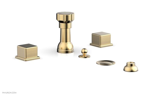 Phylrich - Mix 4 Hole Bidet Set - Cube Handles