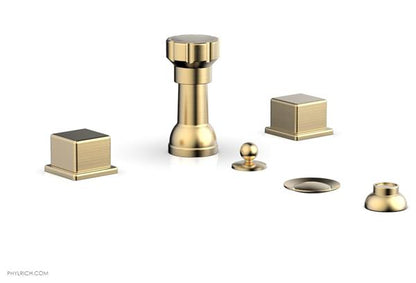 Phylrich - Mix 4 Hole Bidet Set - Cube Handles