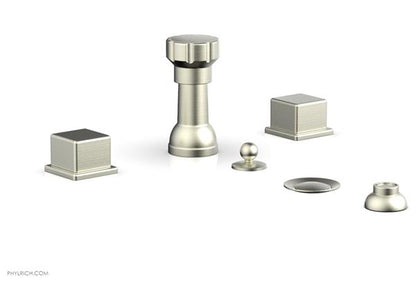Phylrich - Mix 4 Hole Bidet Set - Cube Handles