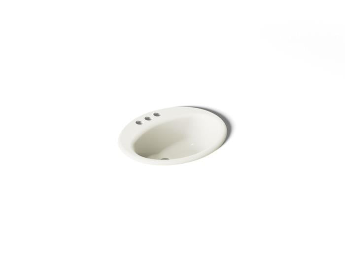 Kohler - Farmington 19-1/4 Inch Oval Drop-In Bathroom Sink - 4Cc Holes