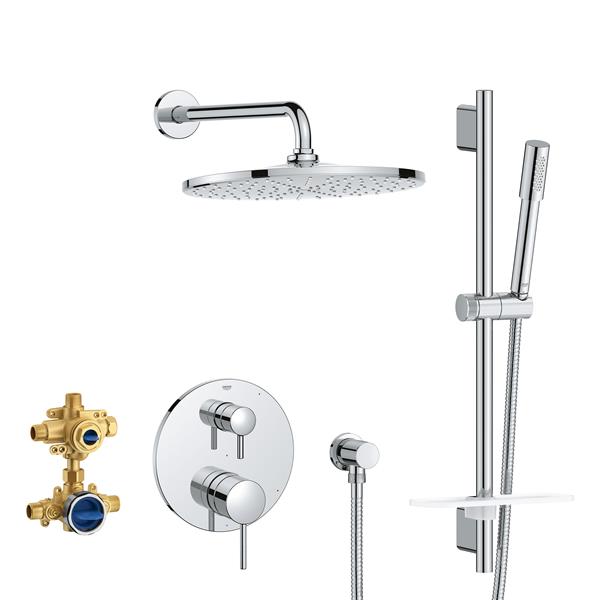 Grohe - Timeless 2-Handle Pressure Balance Rainshower Bundle