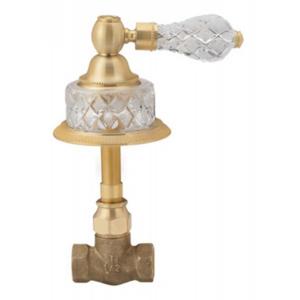 Phylrich - Regent Cut Crystal Volume Control/Diverter Trim - Cut Crystal Lever Handle