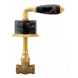 Phylrich - Valencia 1/2 Inch Volume Control Black Marble Lever Handle - Trim