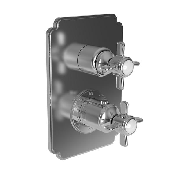 Newport Brass - Fairfield 1/2 Inch Square Thermostatic Trim Plate with Handle