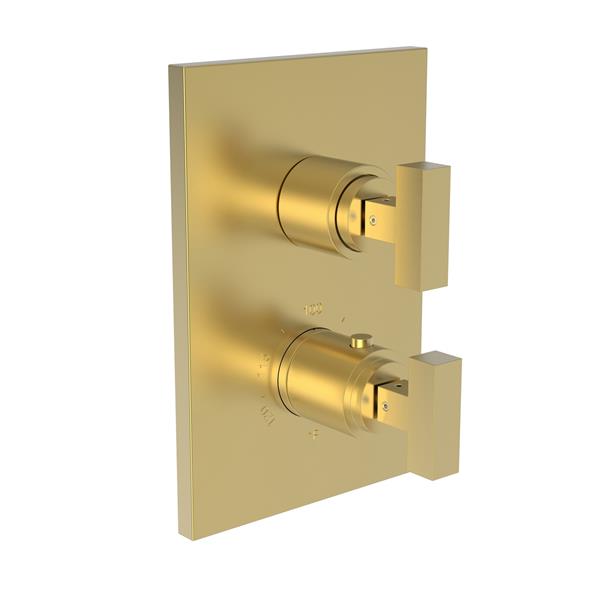 Newport Brass - Skylar 1/2 Inch Square Thermostatic Trim Plate with Handle