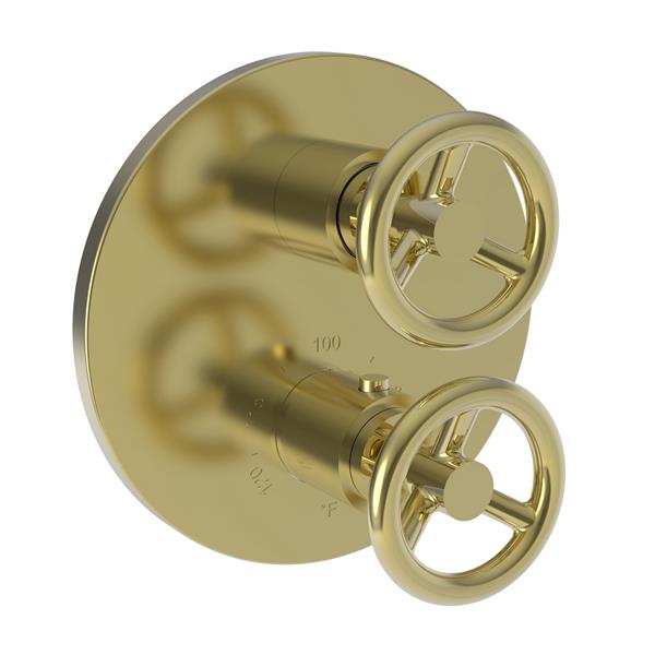 Newport Brass - Slater 1/2 Inch Round Thermostatic Trim Plate with Handle