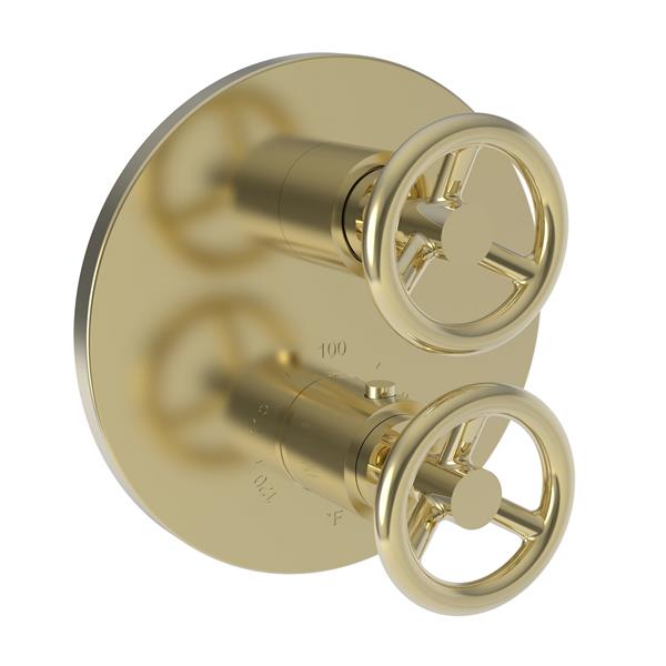 Newport Brass - Slater 1/2 Inch Round Thermostatic Trim Plate with Handle