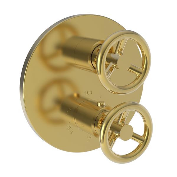 Newport Brass - Slater 1/2 Inch Round Thermostatic Trim Plate with Handle