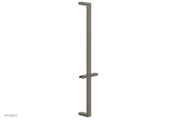 Phylrich - 27 Inch Flat Adjustable Slide Bar with Hand Shower Hook