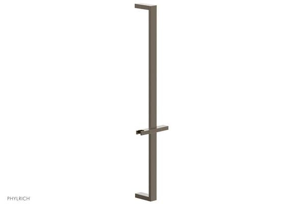 Phylrich - 27 Inch Flat Adjustable Slide Bar with Hand Shower Hook