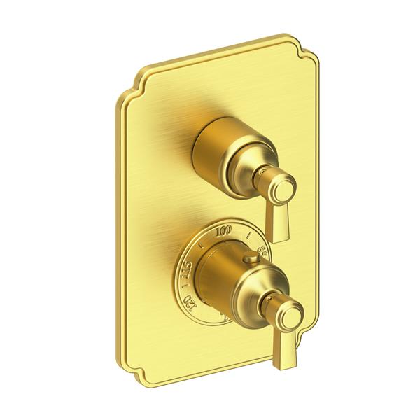 Newport Brass - Astor 1/2 Inch Square Thermostatic Trim Plate with Handle