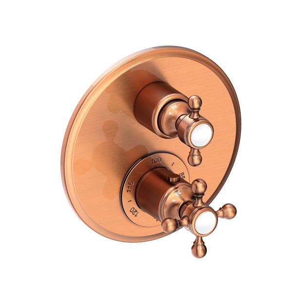Newport Brass - 1/2 Inch Round Thermostatic Trim Plate With Handle