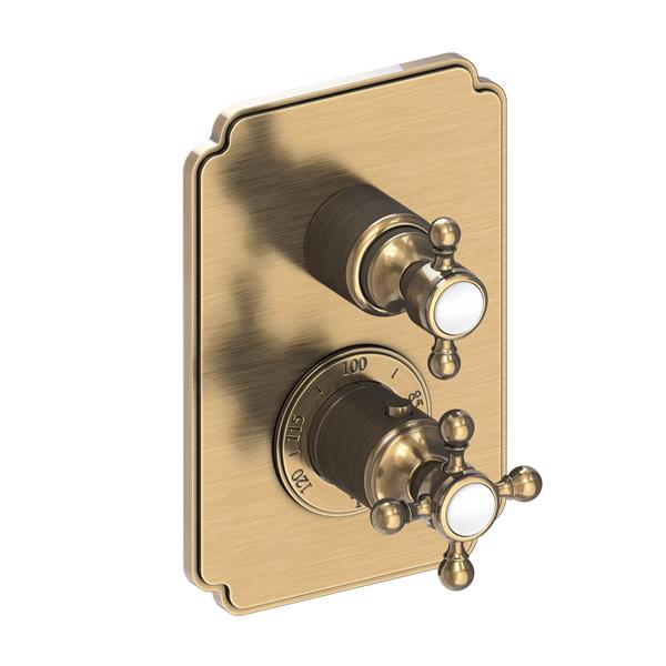 Newport Brass - Astor 1/2 Inch Square Thermostatic Trim Plate with Handle