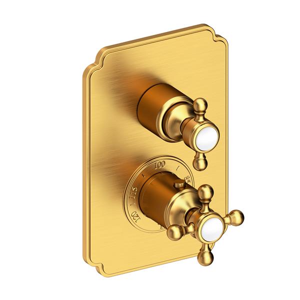 Newport Brass - Astor 1/2 Inch Square Thermostatic Trim Plate with Handle