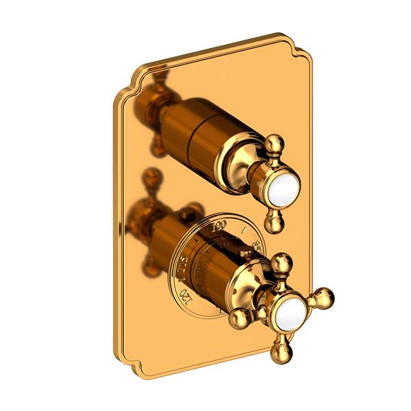 Newport Brass - Astor 1/2 Inch Square Thermostatic Trim Plate with Handle