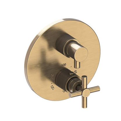 Newport Brass - East Linear 1/2 Inch Round Thermostatic Trim Plate with Handle