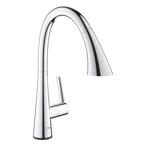 Grohe - Single-Handle Pull Down Kitchen Faucet Triple Spray 1.75 GPM With Touch Technology