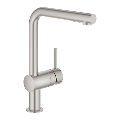 Grohe - Single-Handle Pull-Out Kitchen Faucet Dual Spray 1.75 GPM