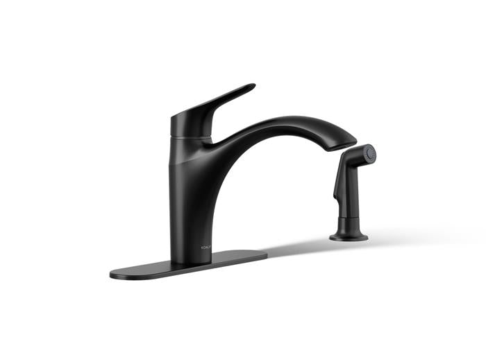 Kohler - Rival Single-Handle Kitchen Sink Faucet With Side Sprayer