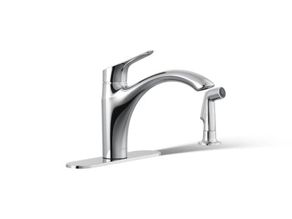 Kohler - Rival Single-Handle Kitchen Sink Faucet With Side Sprayer