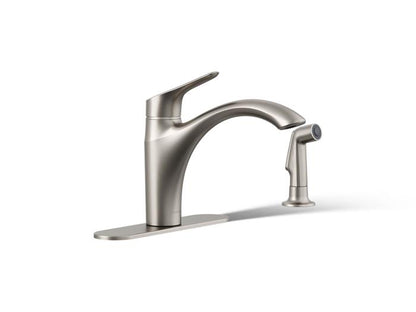 Kohler - Rival Single-Handle Kitchen Sink Faucet With Side Sprayer
