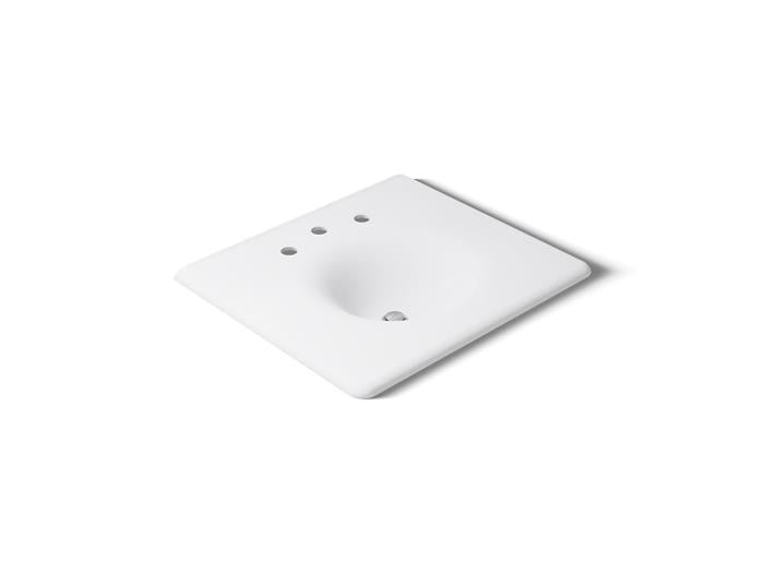 Kohler - Iron/Impressions 25 Inch Enameled Cast Iron Vanity Top With Integrated Round Sink - 8Cc Holes