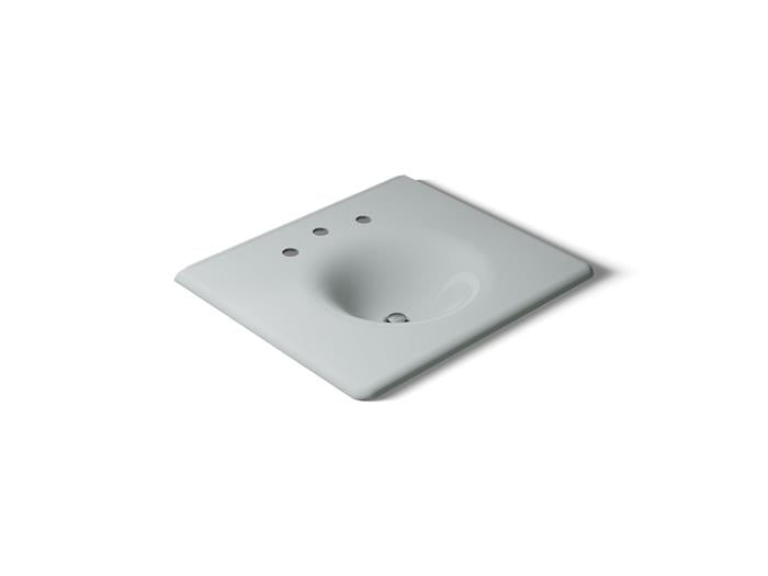 Kohler - Iron/Impressions 25 Inch Enameled Cast Iron Vanity Top With Integrated Round Sink - 8Cc Holes