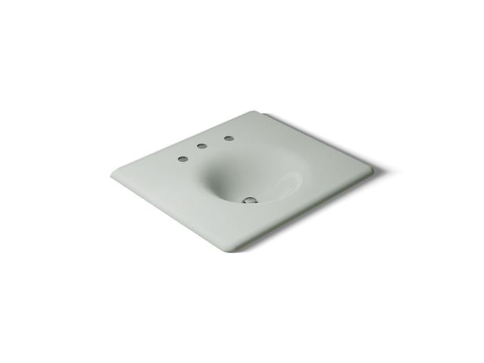 Kohler - Iron/Impressions 25 Inch Enameled Cast Iron Vanity Top With Integrated Round Sink - 8Cc Holes