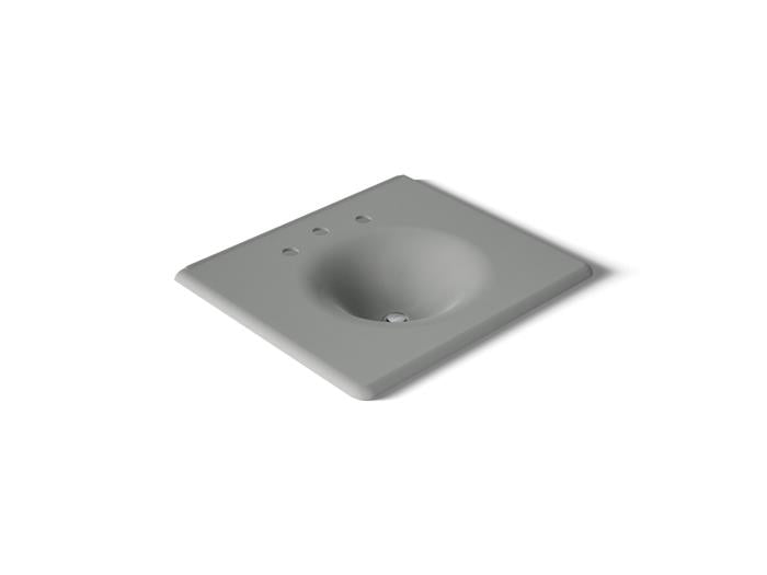 Kohler - Iron/Impressions 25 Inch Enameled Cast Iron Vanity Top With Integrated Round Sink - 8Cc Holes