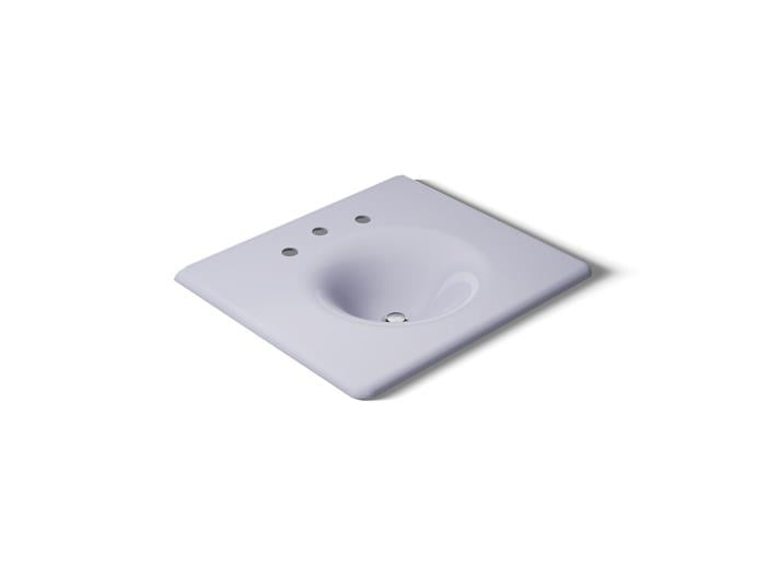 Kohler - Iron/Impressions 25 Inch Enameled Cast Iron Vanity Top With Integrated Round Sink - 8Cc Holes