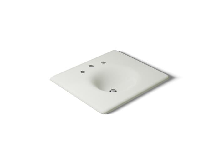 Kohler - Iron/Impressions 25 Inch Enameled Cast Iron Vanity Top With Integrated Round Sink - 8Cc Holes