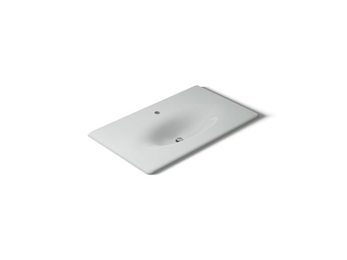 Kohler - Iron/Impressions 37 Inch Enameled Cast Iron Vanity Top With Integrated Oval Sink - Single Hole