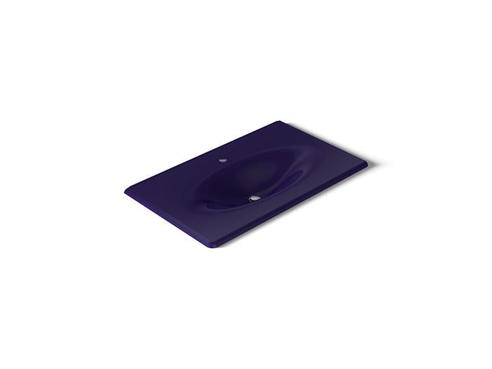 Kohler - Iron/Impressions 37 Inch Enameled Cast Iron Vanity Top With Integrated Oval Sink - Single Hole